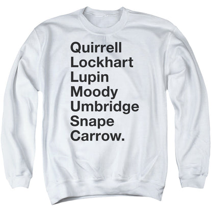 Harry Potter Professors Mens Crewneck Sweatshirt White Officially Licensed
