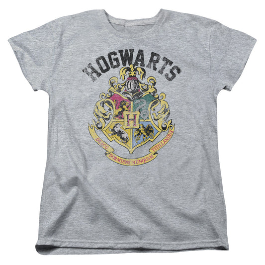 Harry Potter Hogwarts Crest Womens T Shirt Athletic Heather Officially Licensed