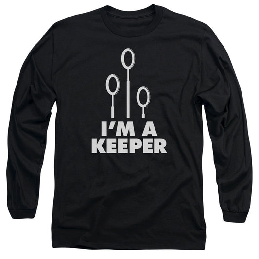 Harry Potter Keeper Mens Long Sleeve Shirt Black Officially Licensed Officially Licensed