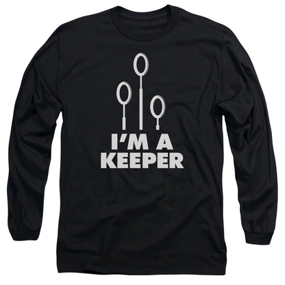 Harry Potter Keeper Mens Long Sleeve Shirt Black Officially Licensed Officially Licensed