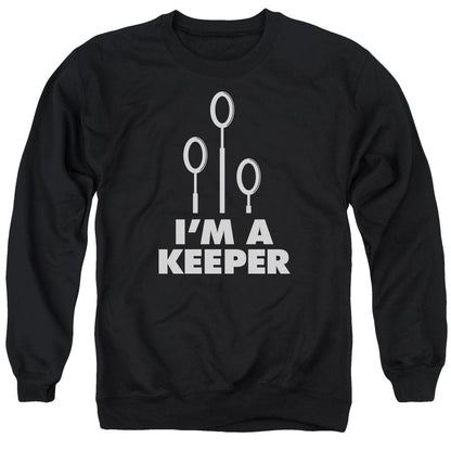Harry Potter Keeper Mens Crewneck Sweatshirt Black Officially Licensed