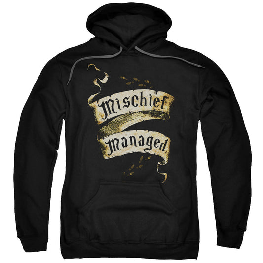 Harry Potter Mischief Managed Mens Hoodie Black Officially Licensed