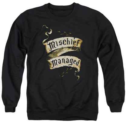 Harry Potter Mischief Managed Mens Crewneck Sweatshirt Black Officially Licensed