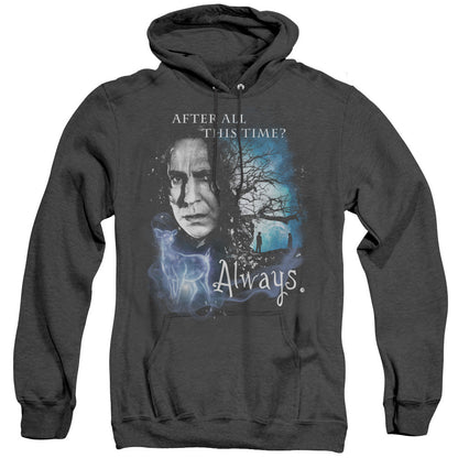Harry Potter Always Mens Heather Hoodie Black Officially Licensed