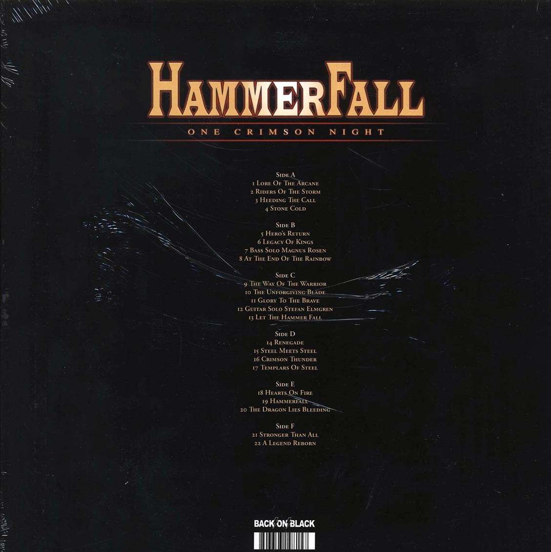 HammerFall - One Crimson Night [2019 Deluxe Limited Clear] [New Triple Vinyl Record LP]