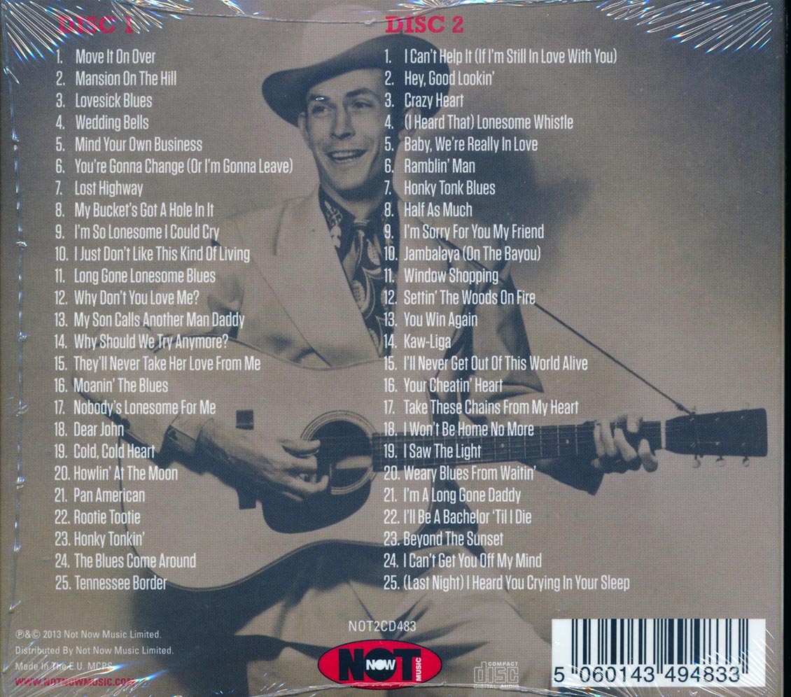 Hank Williams - The Very Best of Hank Williams [2013 Compilation] [New Double CD]