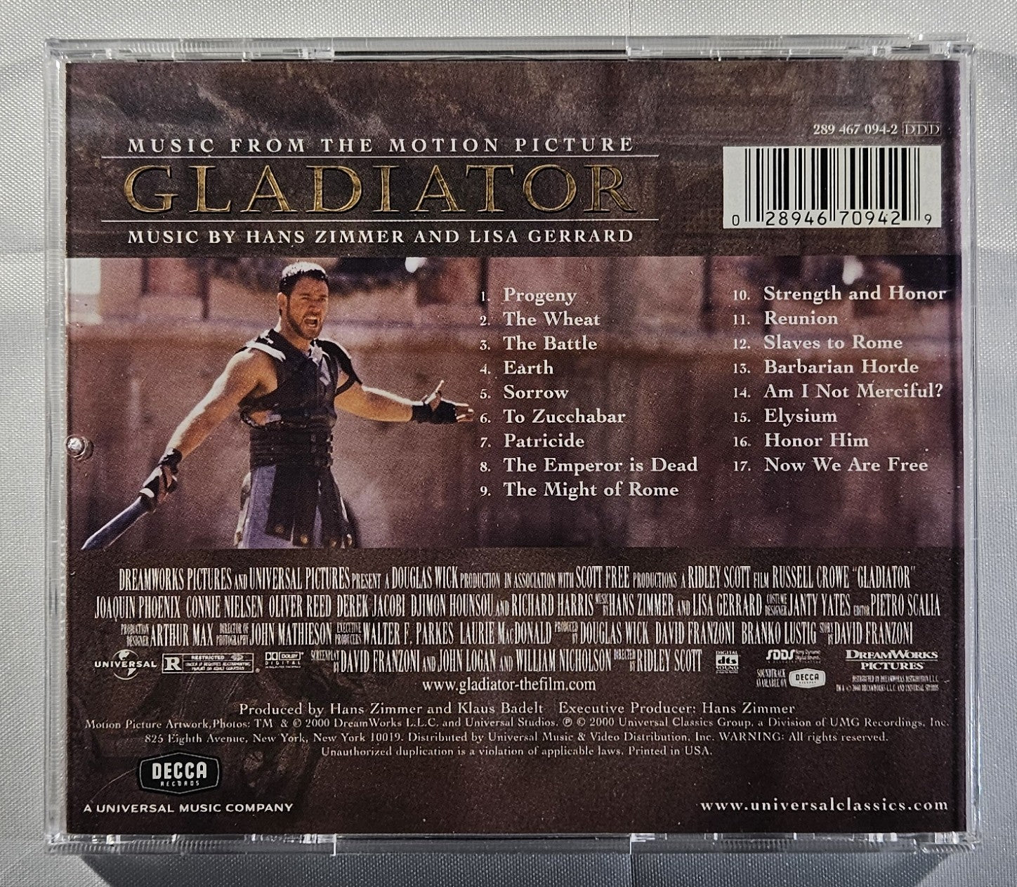 Hans Zimmer & Lisa Gerrard - Gladiator (Music From the Motion Picture) [2000 Used CD]