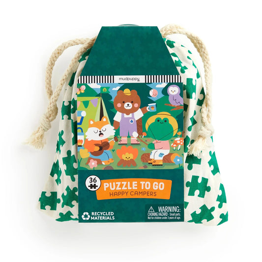 Happy Campers 36 Piece Mini Jigsaw Puzzle Mudpuppy