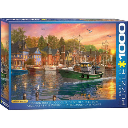 Harbor Sunset 1000 Piece Jigsaw Puzzle Eurographics