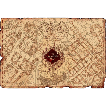 Harry Potter Marauder's Map Wooden Jigsaw Puzzle Woods Story