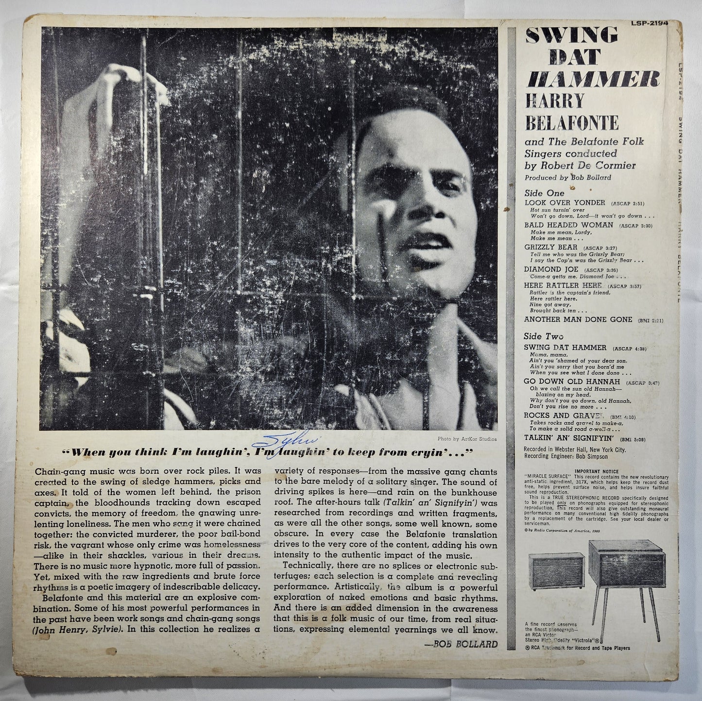 Harry Belafonte - Swing Dat Hammer [1960 Rockaway Press] [Used Vinyl Record LP]