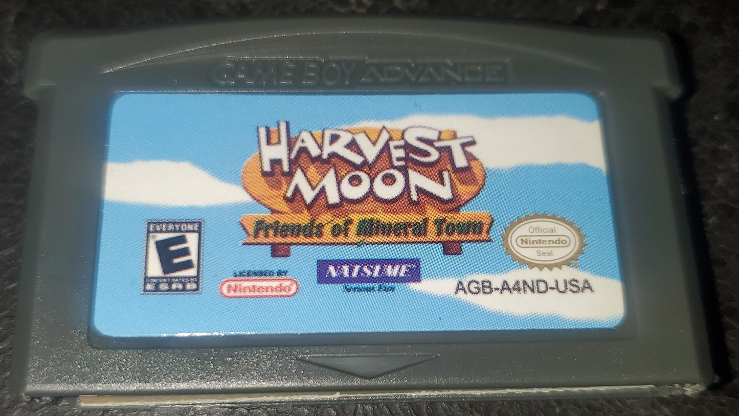 Harvest Moon Friends of Mineral Town GBA Video Game Boy Advance 2003