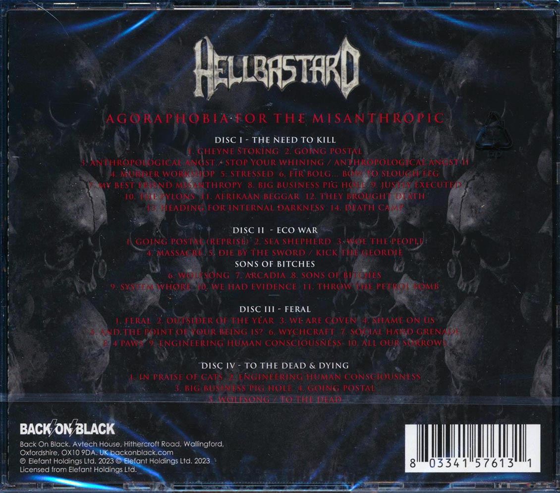 Hellbastard - Agoraphobia for the Misanthropic [2023 Compilation] [New 4x CD]