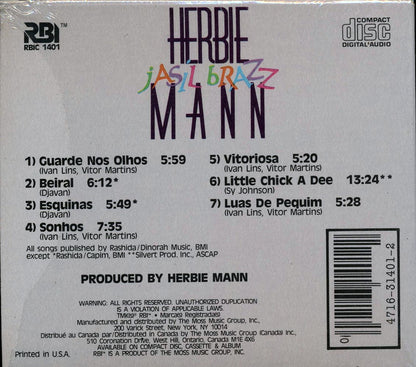 Herbie Mann - Jasil Brazz [1987 New CD]