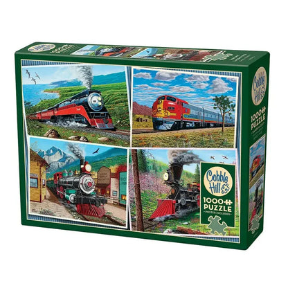 Historic Locomotives 1000 Piece Jigsaw Puzzle Cobble Hill