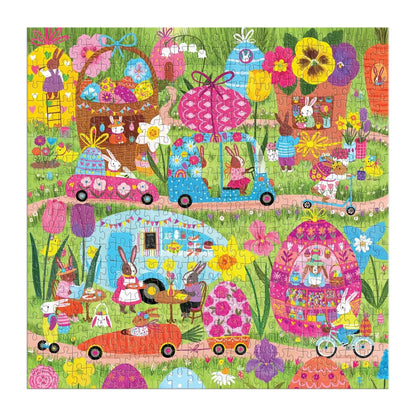 Hoppin' Around 500 Piece Jigsaw Puzzle Mudpuppy