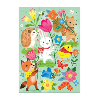 Hoppy Easter Greeting Card 12 Piece Jigsaw Puzzle Mudpuppy