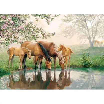 Horse Family 350 Piece Family Jigsaw Puzzle Cobble Hill
