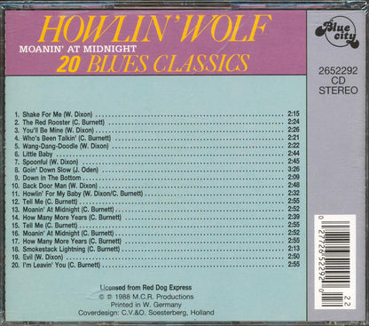 Howlin' Wolf - Moanin' at Midnight [1988 Compilation] [New CD]