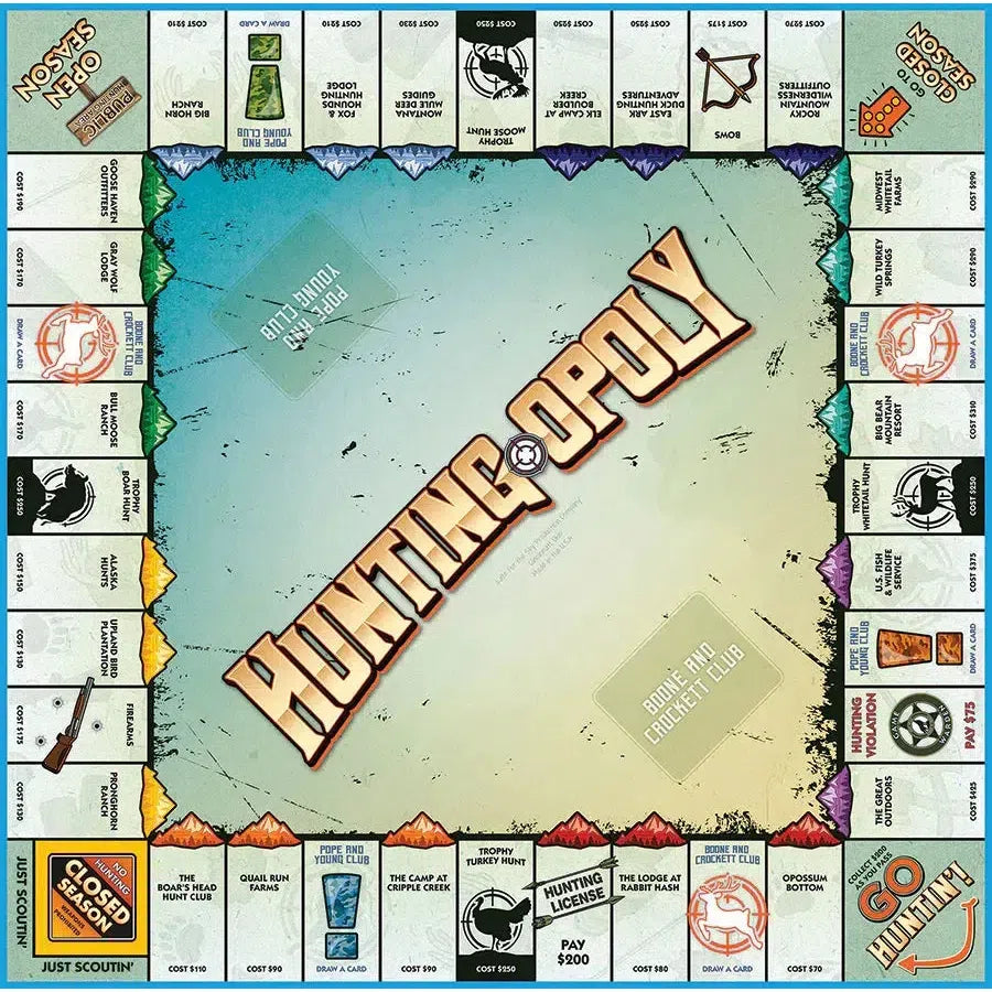 Hunting-Opoly Board Game Outset