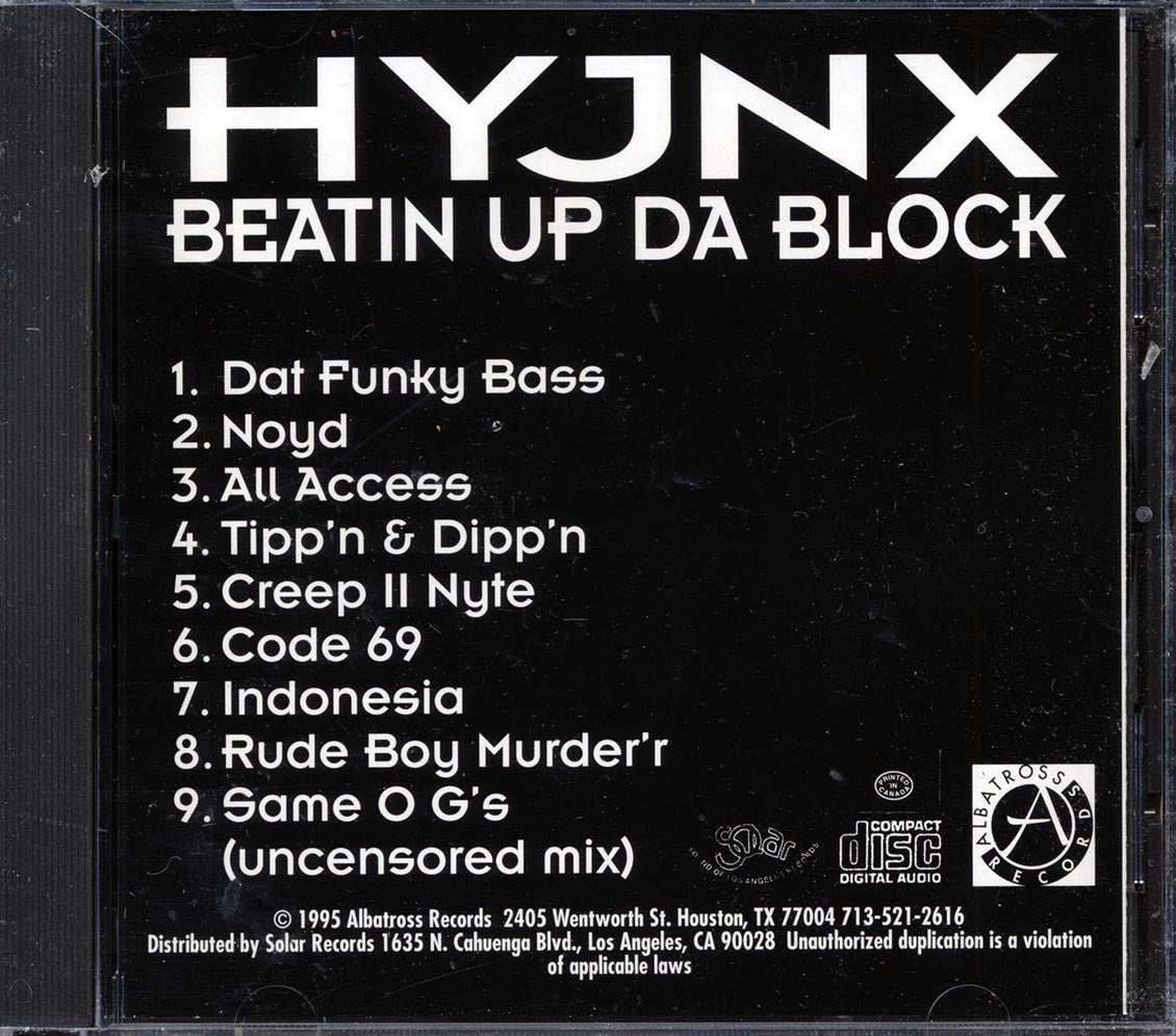 Hyjnx - Beatin Up Da Block [1995 New CD]