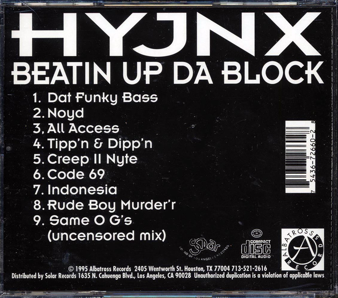 Hyjnx - Beatin Up Da Block [1995 New CD]