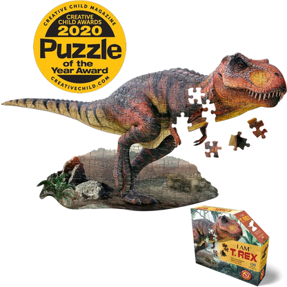 I Am T. Rex 100 Piece Dinosaur Shaped Jigsaw Puzzle Madd Capp