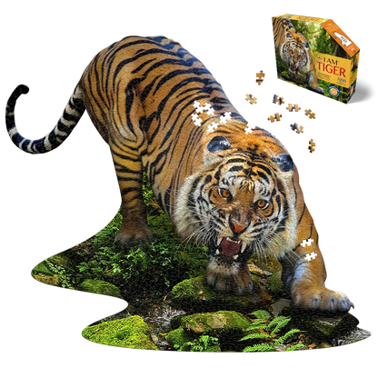 I Am Tiger 1000 Piece Animal Shaped Jigsaw Puzzle Madd Capp