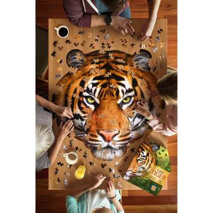 I Am Tiger 550 Piece Head Shaped Jigsaw Puzzle Madd Capp