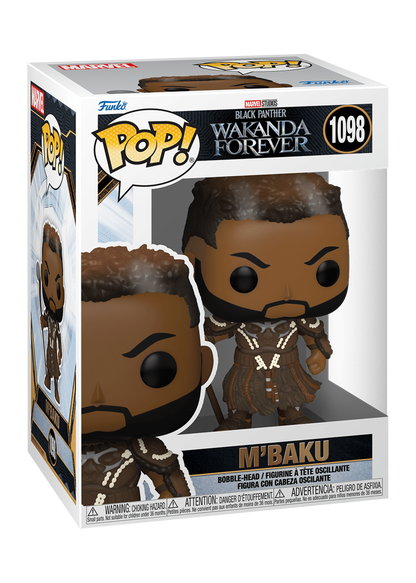 Funko Pop Marvel   Black Panther Wakanda Forever   Mbaku