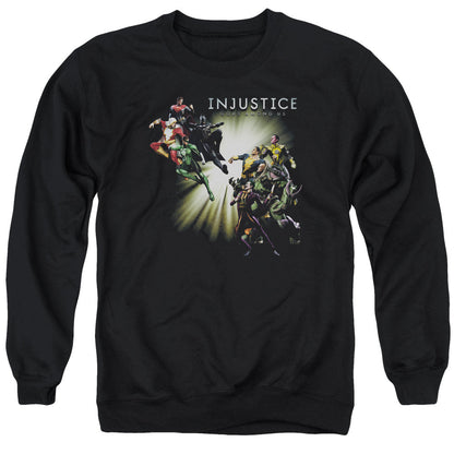 Injustice Gods Among Us Good Vs Evil Mens Crewneck Sweatshirt Black