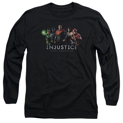 Injustice Gods Among Us Injustice League Mens Long Sleeve Shirt Black Officially Licensed