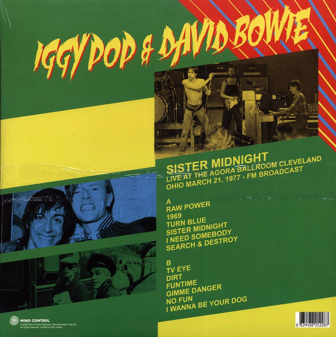 Iggy Pop & David Bowie - Sister Midnight [2020 Unofficial Reissue Green Limited] [New Vinyl Record LP]