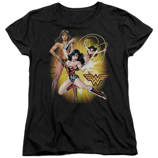 Justice League Wonder Woman Womens T Shirt Black Officially Licensed