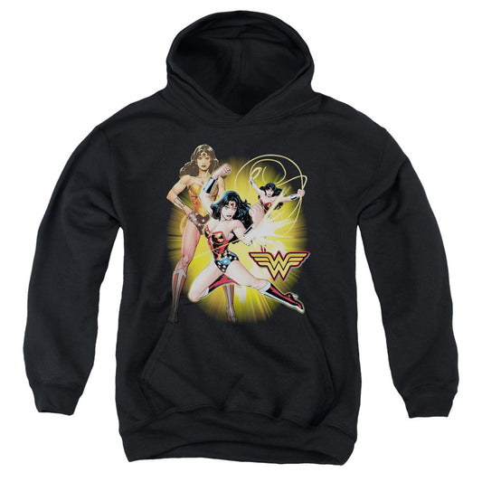 Justice League Wonder Woman Kids Youth Hoodie Black Officially Licensed