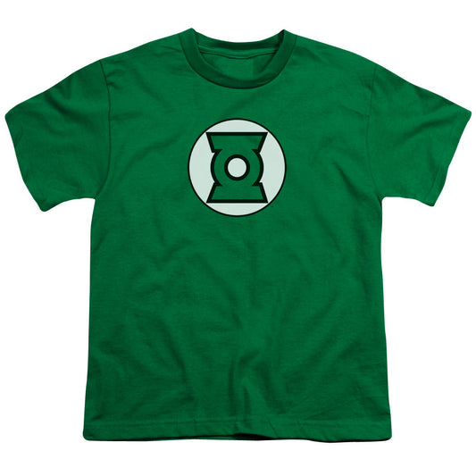 Justice League Green Lantern Logo Kids Youth T Shirt Kelly Green Officially Licensed