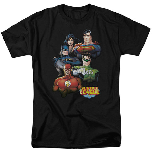 Justice League Group Portrait Mens T Shirt Black Officially Licensed
