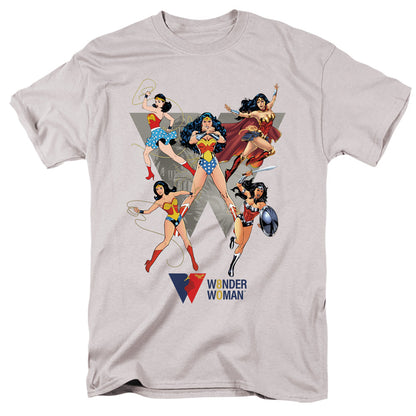 Wonder Woman Ww Through The Ages Mens T Shirt Silver Officially Licensed