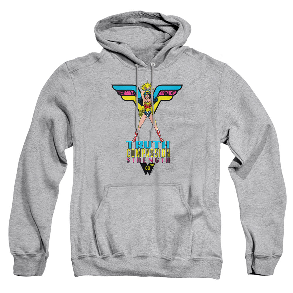 Wonder Woman Truth, Compassion, Strength Mens Hoodie Athletic Heather Officially Licensed