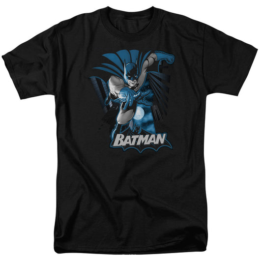 Justice League Of America Batman Blue & Gray Mens T Shirt Black Officially Licensed