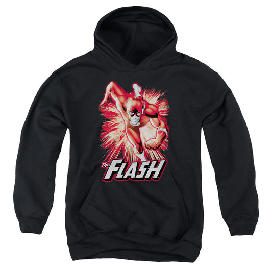Justice League Flash Red & Gray Kids Youth Hoodie Black Officially Licensed