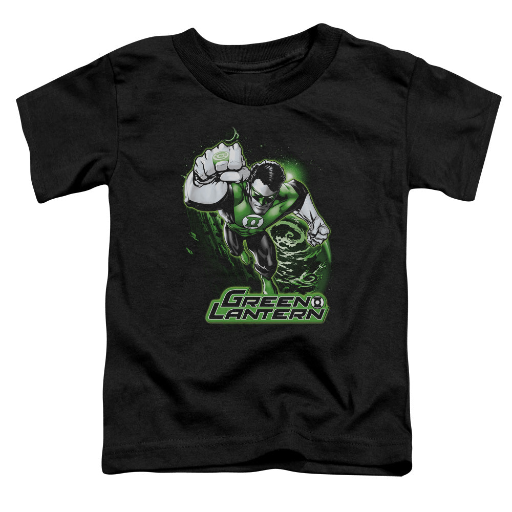 Justice League Green Lantern Green & Gray Toddler Kids Youth T Shirt Black Officially Licensed
