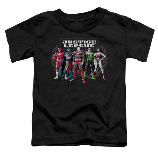 Justice League the Big Five Toddler Kids Youth T Shirt Black Officially Licensed