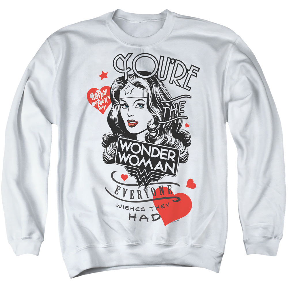 Justice League Core Everyone Wishes Mens Crewneck Sweatshirt White Officially Licensed