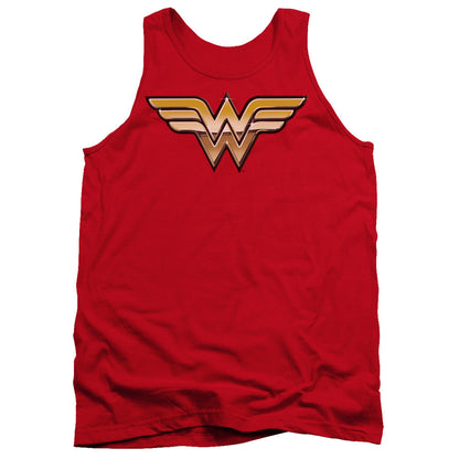 Justice League Golden Mens Tank Top Shirt Red Officially Licensed