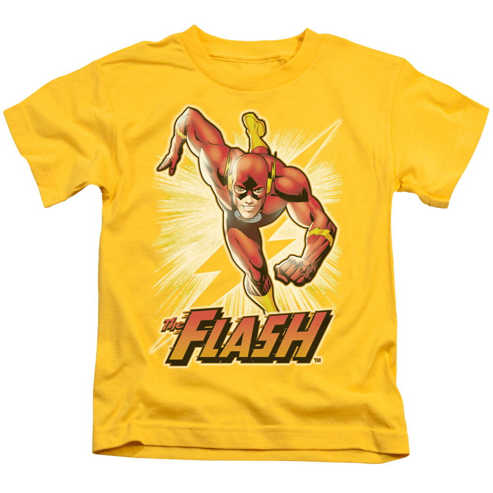 Justice League Flash Yellow Juvenile Kids Youth T Shirt Yellow Officially Licensed