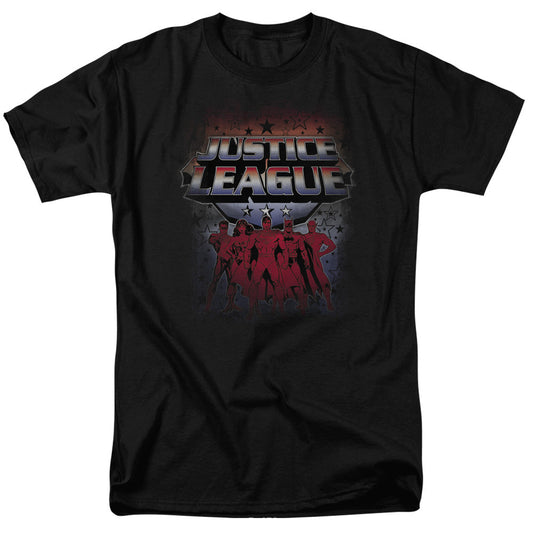 Justice League Star League Mens T Shirt Black Officially Licensed