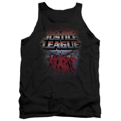 Justice League Star League Mens Tank Top Shirt Black Officially Licensed