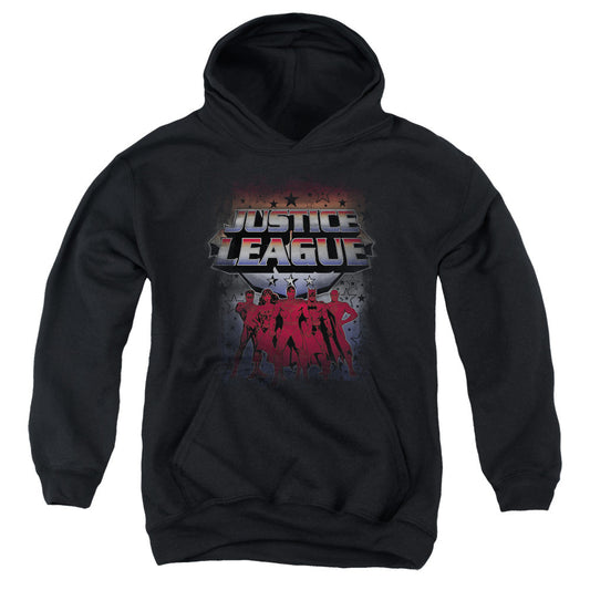 Justice League Star League Kids Youth Hoodie Black Officially Licensed