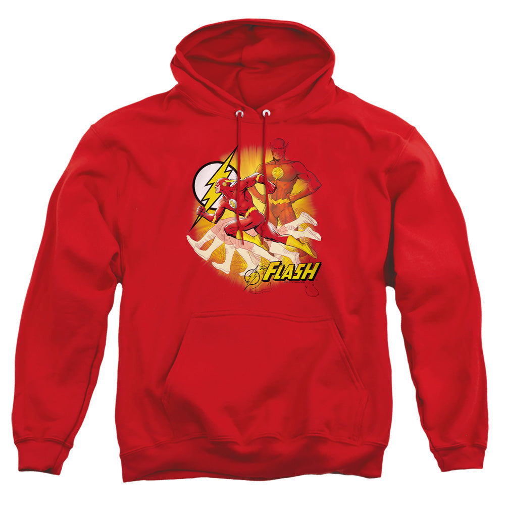 Justice League Of America Lightning Fast Mens Hoodie Red Officially Licensed
